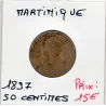 Martinique bon pour 50 centimes 1922 TB-, Lec 7