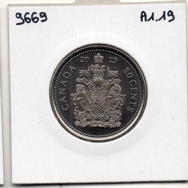 Canada 50 cents 2025, FDC, Pièce Armoiries