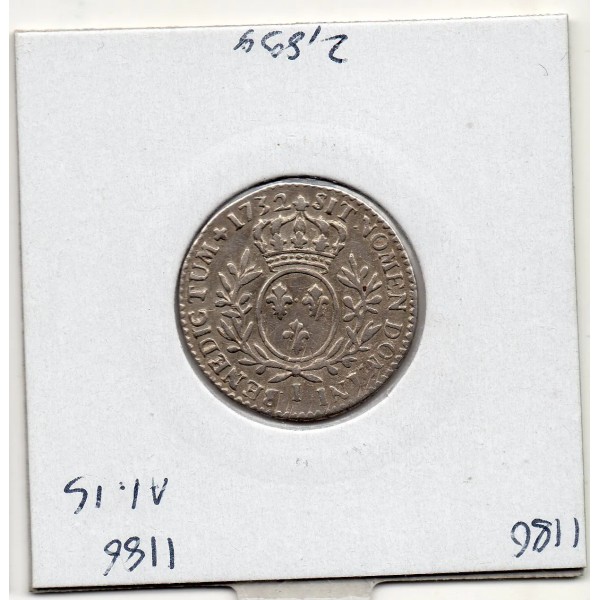 1/10 Ecu aux branches d'olivier 1730 I TTB Limoges Louis XV pièce de monnaie royale