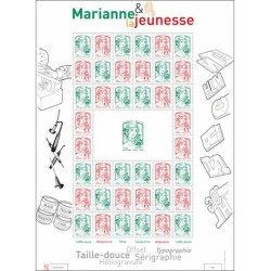 Bloc Feuillet Yvert F4774A Marianne de la jeunesse Multitechnique