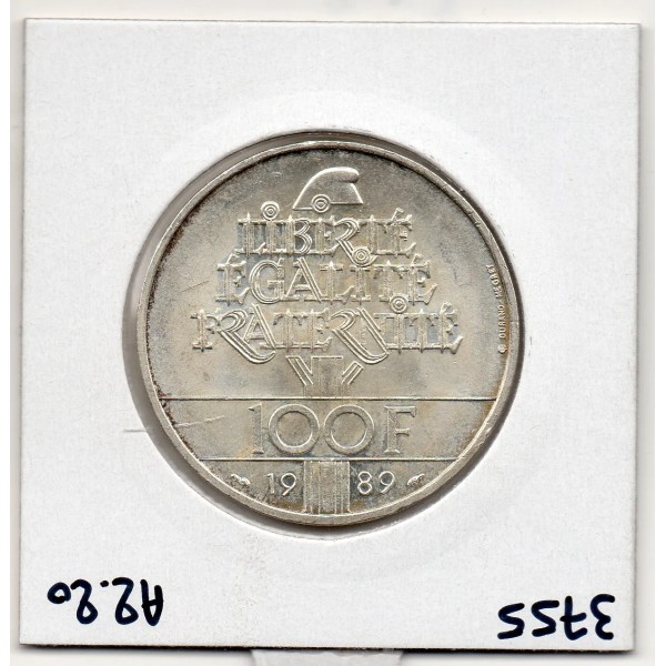 100 francs Droits de l'Homme 1989 Sup, France pièce de monnaie