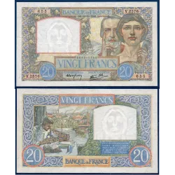 20 Francs Science et Travail TTB+ 19.12.1940 Billet de la banque de France