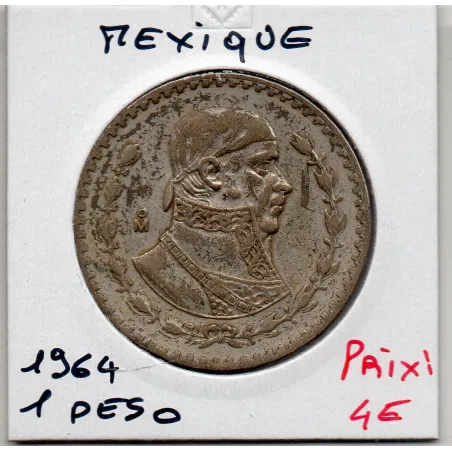 Mexique 1 Peso 1964 TTB, KM.459 Jose Maria Morelos y Pavon
