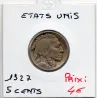 Etats Unis 5 cents 1927 TTB, KM.134 Indian Buffalo