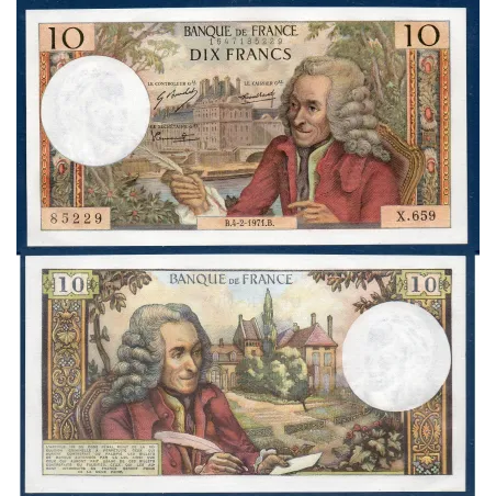 10 Francs Voltaire, Spl, 4.2.1971 Billet de la banque de France