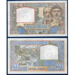 20 Francs Science et Travail, Sup-, 26.9.1940 Billet de la banque de France