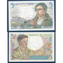 5 Francs Berger, Sup+, 22.7.1943 Billet de la banque de France