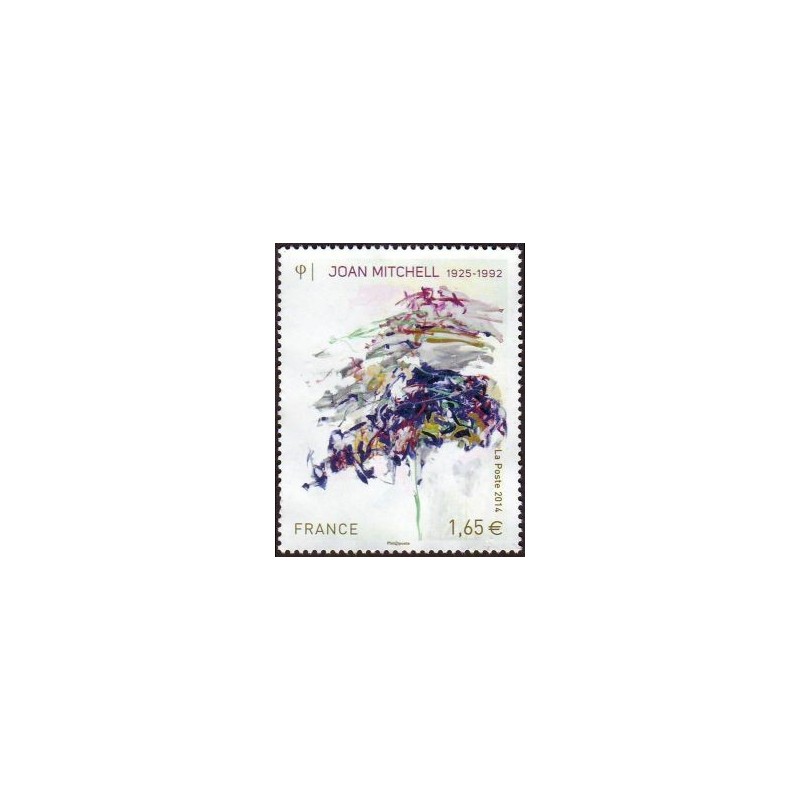 Timbre France Yvert No 4849 Joan Mitchell, peinture sans titre