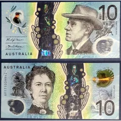 Australie P.63 TTB, Billet de 10 Dollars 2017 Barton et Gilmore