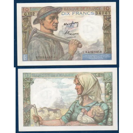 10 Francs Mineur, Spl, 4.12.1947 Billet de la banque de France