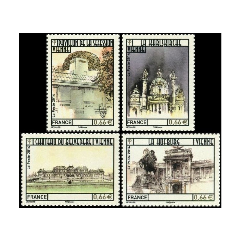 Timbre France Yvert No 4853-4856 Capitales européenes Vienne