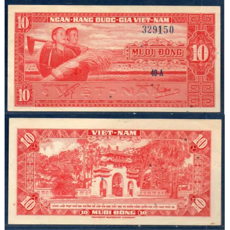 Viet-Nam Sud P.5, Sup Billet de 10 dong 1962 Paysans