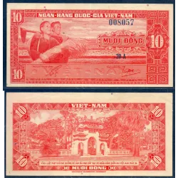 Viet-Nam Sud P.5, TTB Billet de 10 dong 1962 Paysans