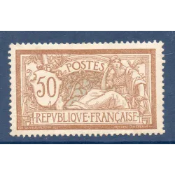 Timbre France Yvert No 120 Type Merson 50c Brun et Gris neuf * avec charnière