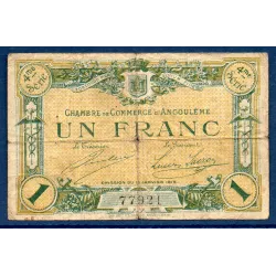 Angoulême 1 franc, B, 15.1.1915 Pirot 9.27, Billet de la chambre de Commerce