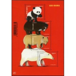 Bloc Feuillet France Yvert F4844 Série Nature, les ours