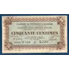 Auxerre 50 centimes, TTB, 10.8.1916 Pirot 17.11, Billet de la chambre de Commerce