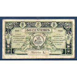 Aurillac 50 centimes, TB, 1920-1923 Pirot 16.13, Billet de la chambre de Commerce
