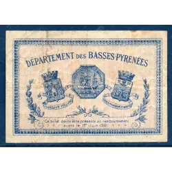 Bayonne 2 francs, TB, 22.5.1916 Pirot 21.36, Billet de la chambre de Commerce
