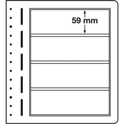 feuilles LB, 4 compartiments, 190x 59mm