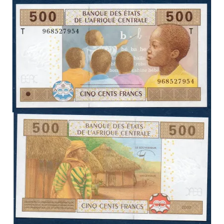 Afrique Centrale Pick 106Td pour le Congo, neuf Billet de 500 Francs CFA 2002 Ecole