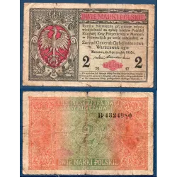 Pologne P.3, B, Billet de 2 Marki 1917 Kasa Pozyczkowa
