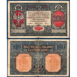 Pologne P.6b, TB, Billet de 100 Marek 1916 Kasa Pozyczkowa