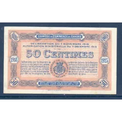 Cahors 50 centimes, Spl, 7.11.1918 Pirot 35.21 Billet de la chambre de Commerce