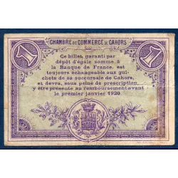 Cahors 1 franc, TB, 1.1.1915 Pirot 35.14 Billet de la chambre de Commerce