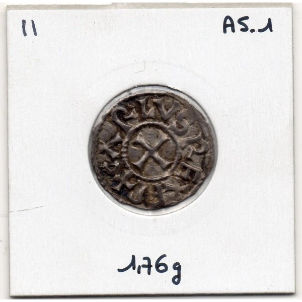 Denier de Melle Charles II le Chauve (843-877) pièce de monnaie Carolingienne