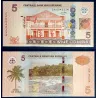 Suriname P.162b, Neuf Billet de 5 Dollars 2010 Gran Rio Sula