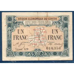 Centre 1 franc, TB, ND Pirot 40.7 Billet de la chambre de Commerce