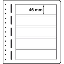 feuilles LB, 5 compartiments, 190x46 mm