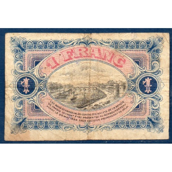 Cognac 1 franc, B, 22.5.1920 Pirot 49.10 Billet de la chambre de Commerce