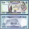 Zambie P.26d, Neuf, Billet de 10 Kwacha 1980-1988 Bleu