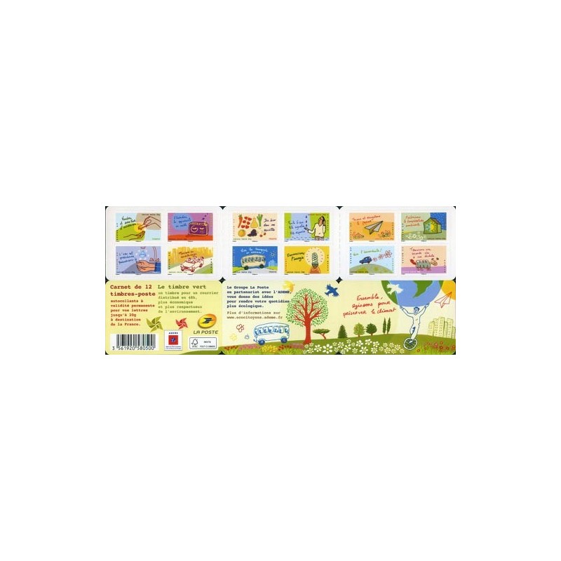 Carnet Commemoratif Yvert No BC965 Environnement, Ensemble agissons pour l'avenir