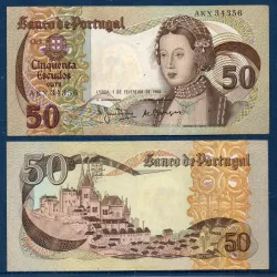 Portugal P.174b, TTB, Billet de 50 Escudos 1980 Infante Maria