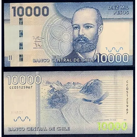 Chili P.164c, TTB Billet de 10000 Pesos 2012 Arturo Prat