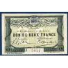 Le Tréport 2 francs, Neuf, 7.5.1917 Pirot 71.38 Billet de la chambre de Commerce