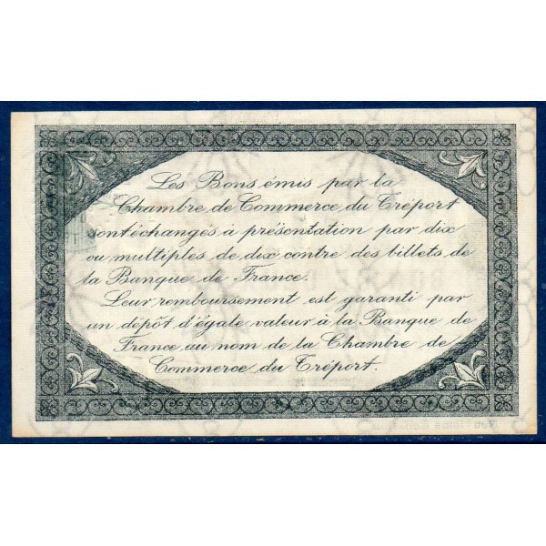 Le Tréport 2 francs, Neuf, 7.5.1917 Pirot 71.38 Billet de la chambre de Commerce