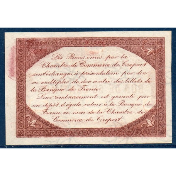 Le Tréport 50 centimes, Spl, 7.5.1917 Pirot 71.36 Billet de la chambre de Commerce