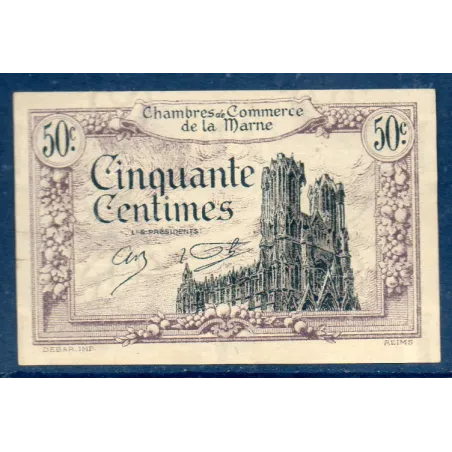 Châlons Reims Epernay 50 centimes, Neuf, 10.10.1922 Pirot 43.1 Billet de la chambre de Commerce