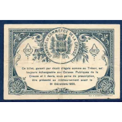 Guéret 50 centimes, TTB, 5.6.1917 Pirot 64.14 Billet de la chambre de Commerce