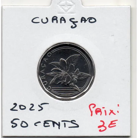 Curacao 50 cents 2025 FDC, fleur d'oranger