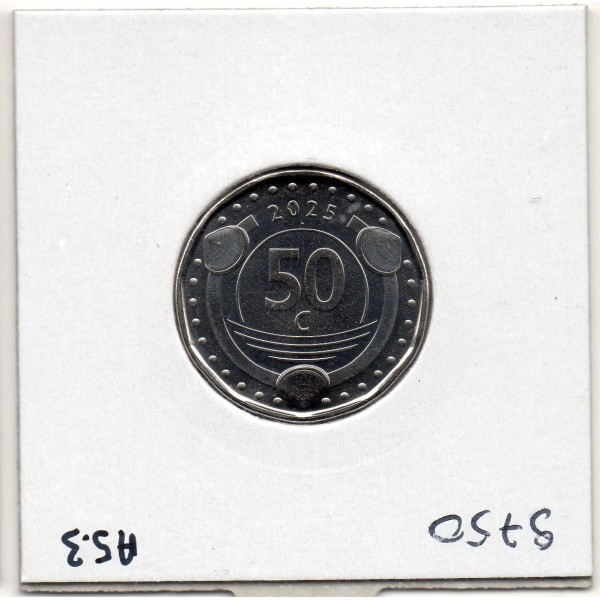 Curacao 50 cents 2025 FDC, fleur d'oranger