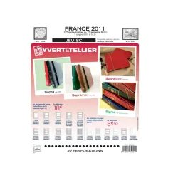 Autoadhesifs : 2014 2eme semestre préimprimées avec pochettes SC Yvert et Tellier
