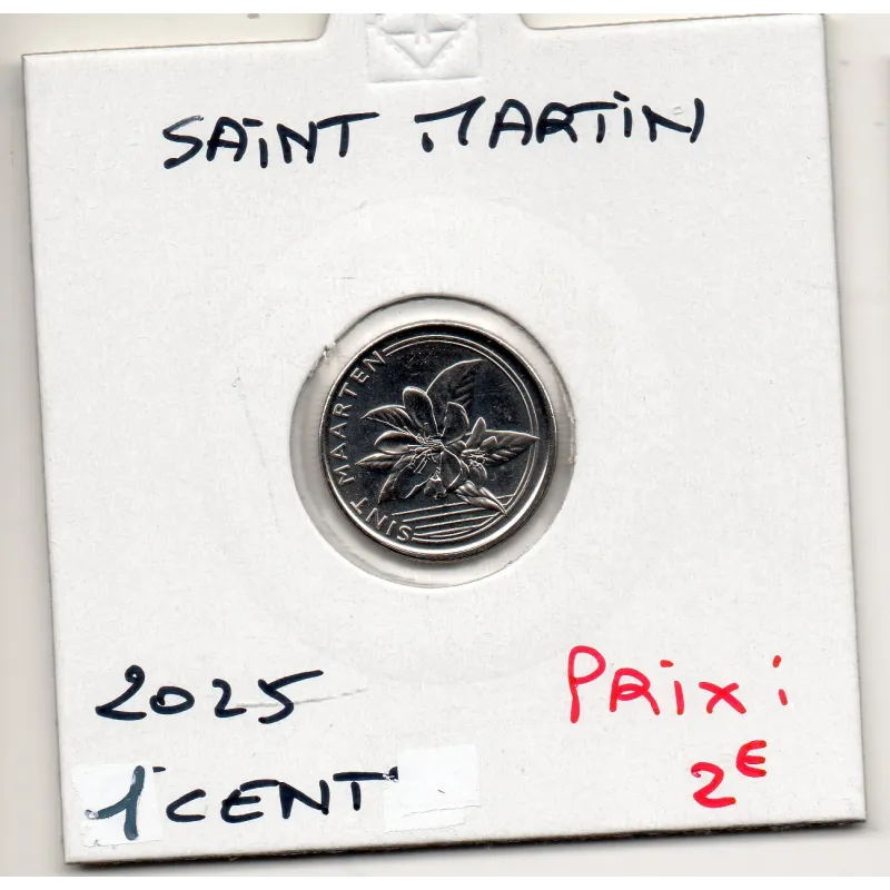Saint-Martin, Sint Maarten 1 cent 2025 FDC, fleur d'oranger Saint-Martin, Sint Maarten 1 cent 2025 FDC, fleur d'oranger