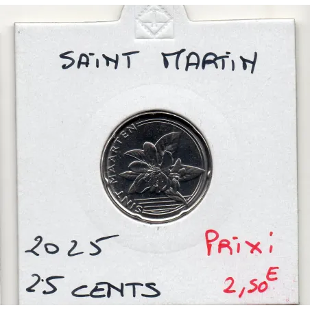Saint-Martin, Sint Maarten 25 cents 2025 FDC, fleur d'oranger