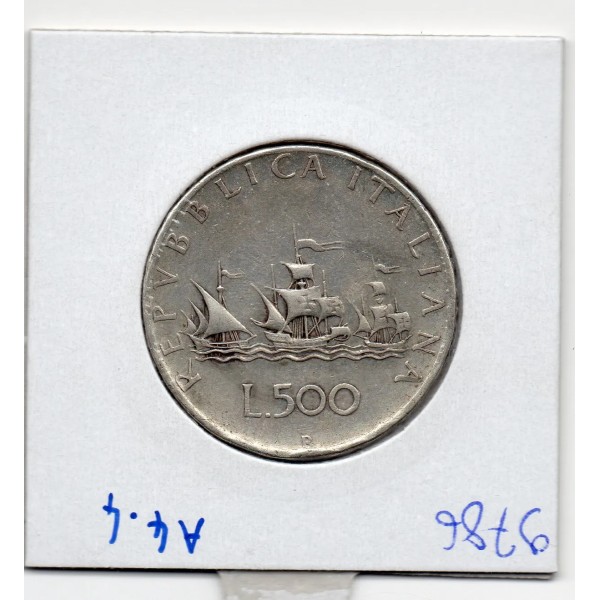 Italie 500 Lire 1959 TTB, KM.98 caravelles