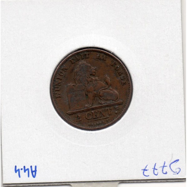 Belgique 2 centimes 1875 en français TTB, KM.35 Lion